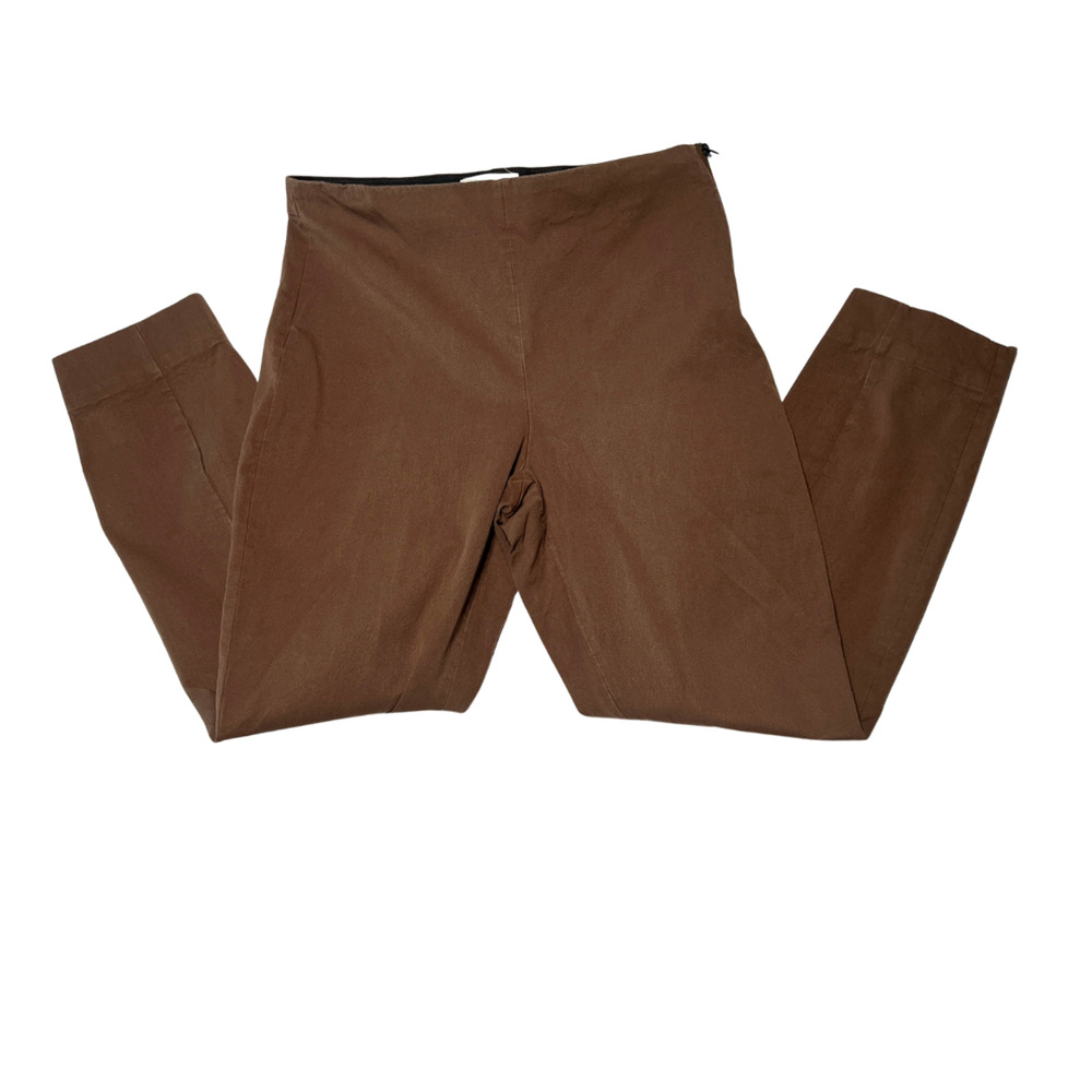 Everlane The Bi-Stretch Work Pant Brown Size 10 Side Zip Stretch Career Office